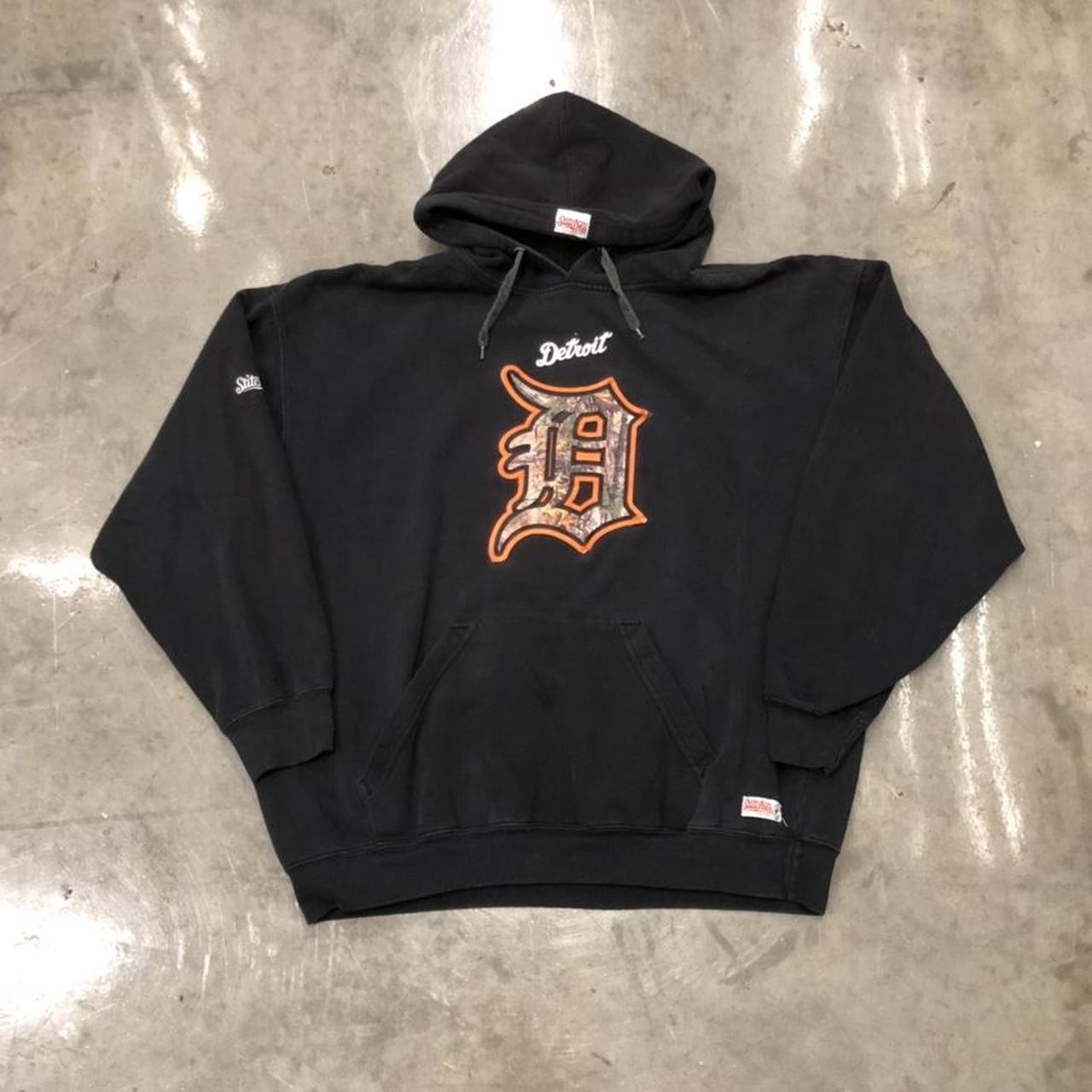 Detroit Tigers Stitches Pullover Hoodie - Black/Camo