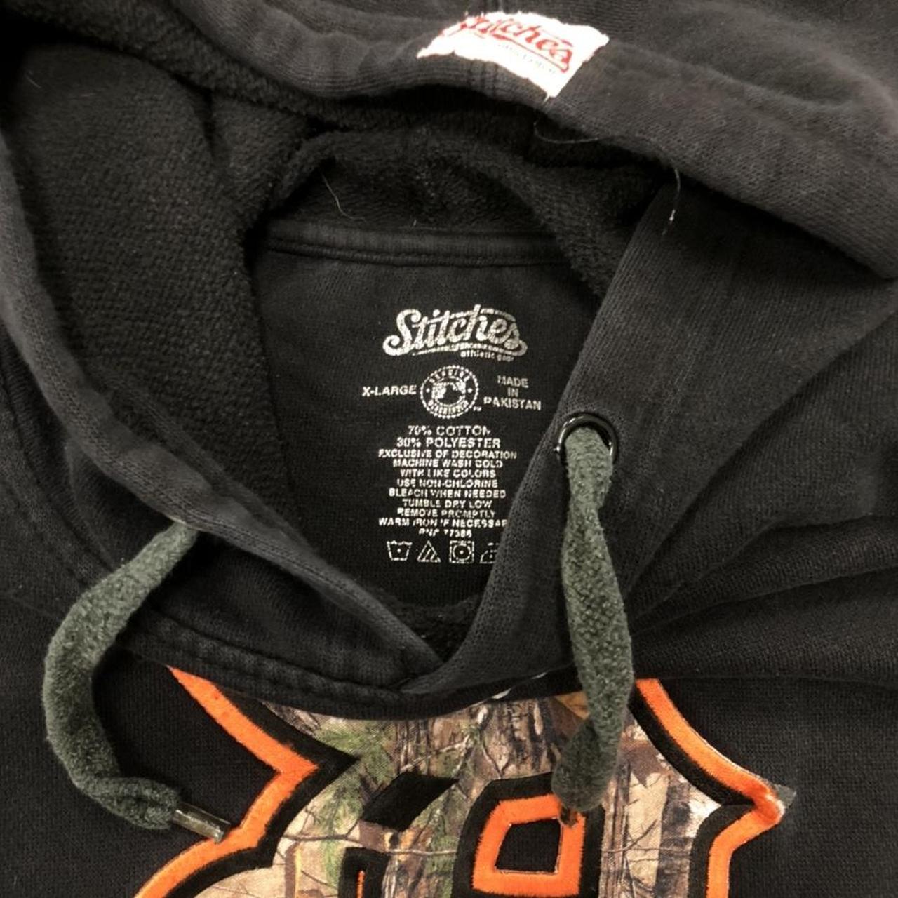 Detroit Tigers Stitches Pullover Hoodie - Black/Camo