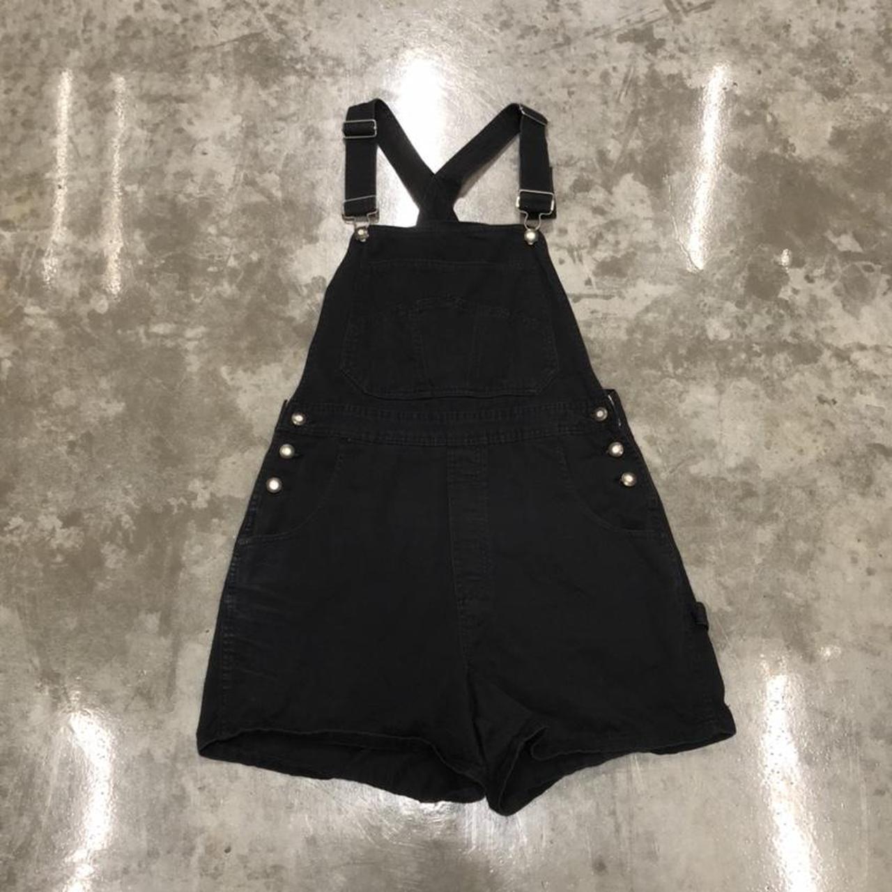 Bugle Boy Women's Black Dungareesoveralls Depop