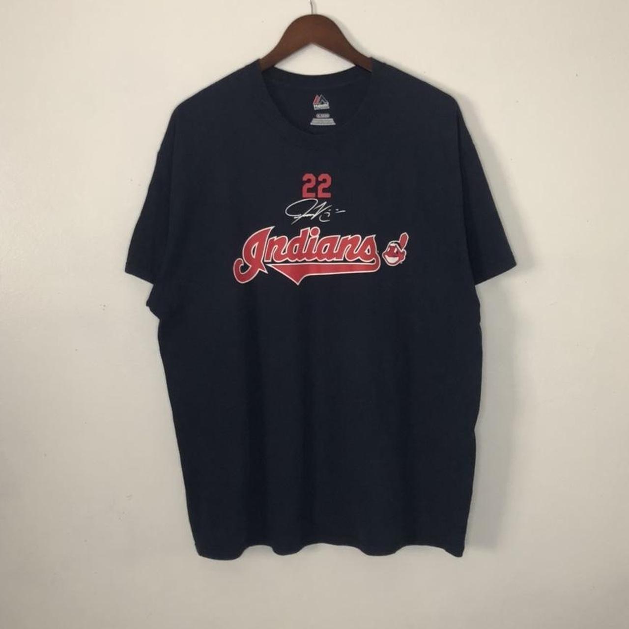 Majestic MLB Cleveland Indians Baseball Jersey - - Depop