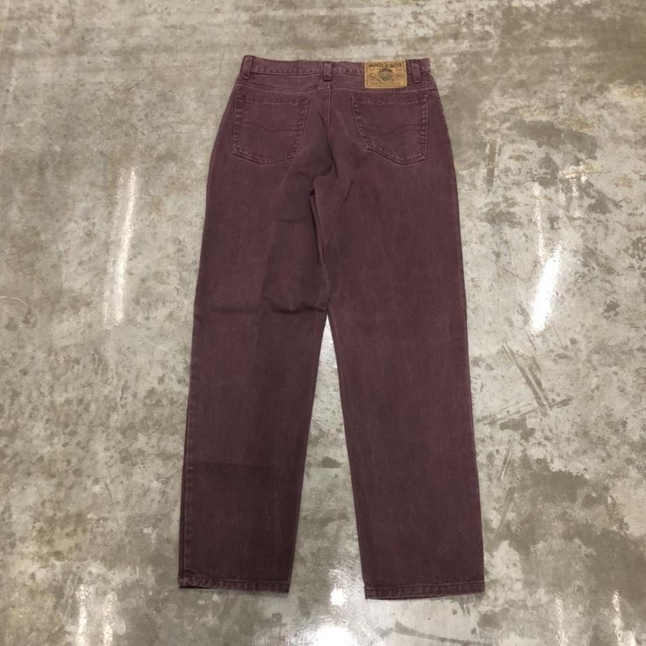 vintage 1990’s burgundy Bugle Boy jeans •size:... - Depop