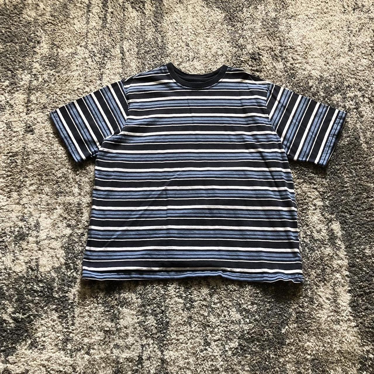 vintage early 2000’s grunge basic editions striped... - Depop
