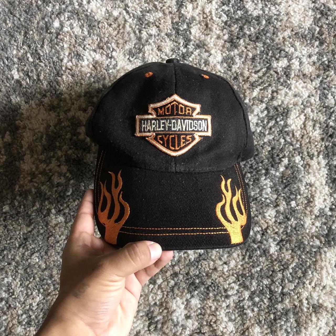 Vintage Harley Davidson flame hat