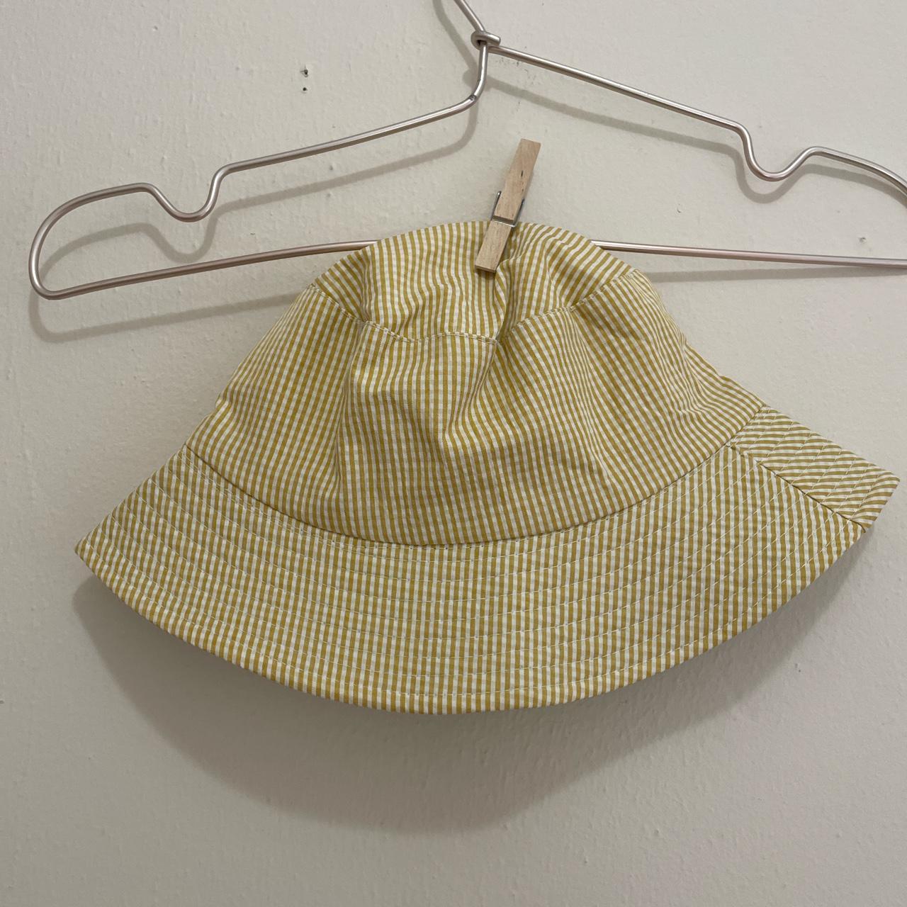 Women's Yellow and Cream Hat | Depop