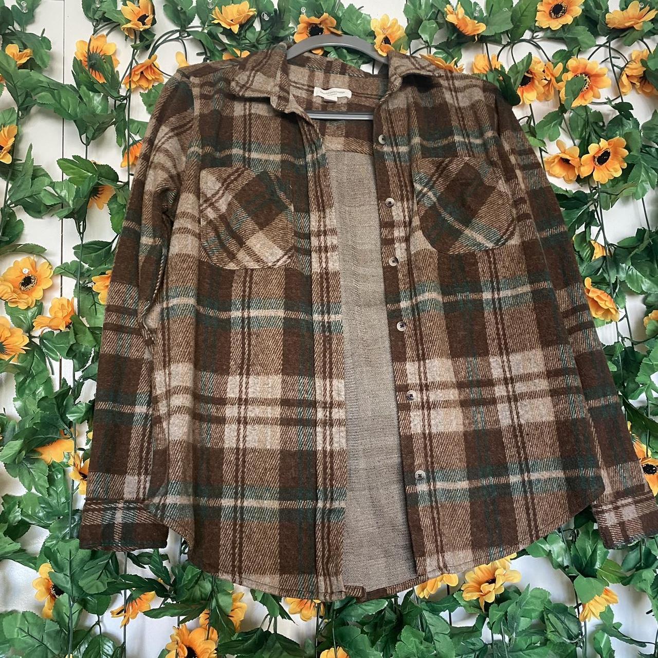 Taylor Swift “evermore” fuzzy flannel printed button... - Depop