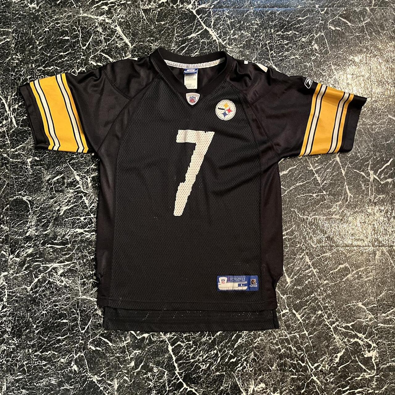 Ben Roethlisberger 7 NFL Pittsburgh Steelers Reebok Large Jersey Black Youth