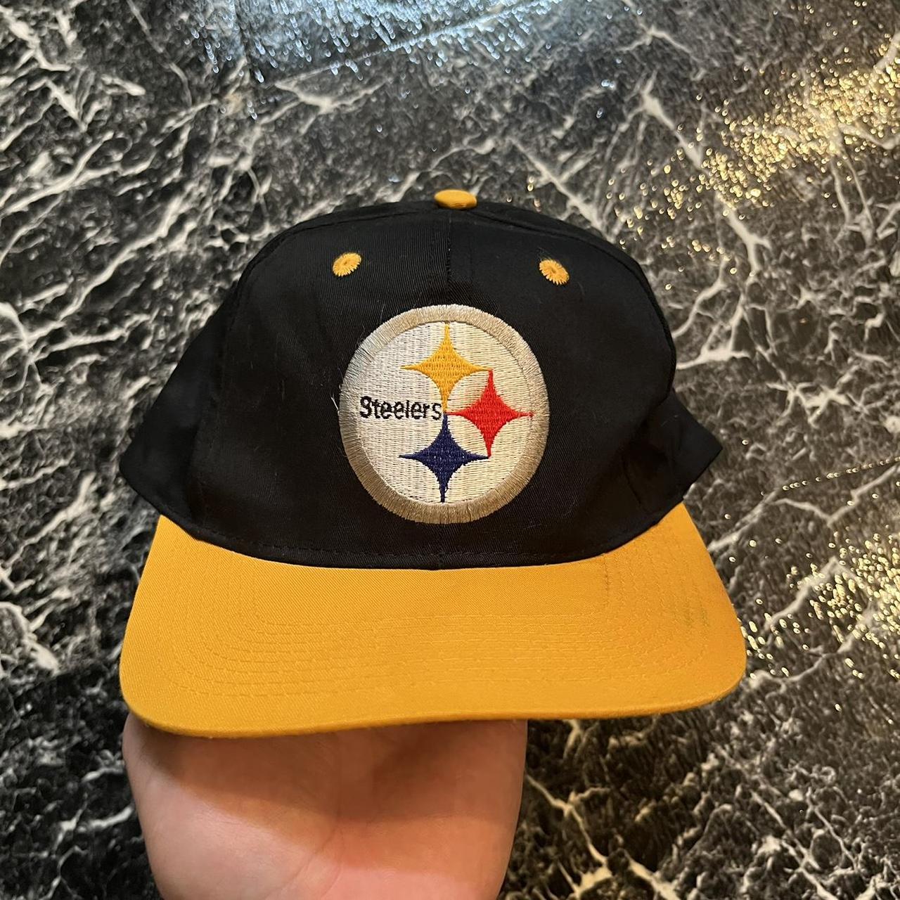 steelers hat black with yellow logo