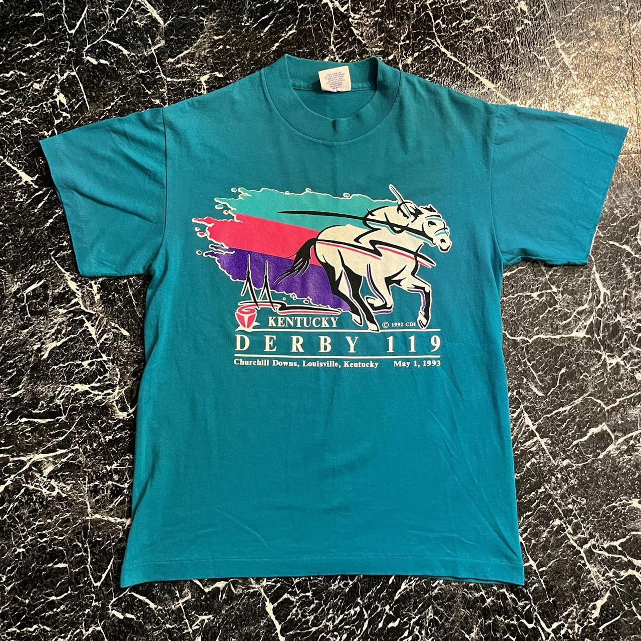 Vintage 1993 Kentucky Derby 119 TShirt Size Medium... Depop