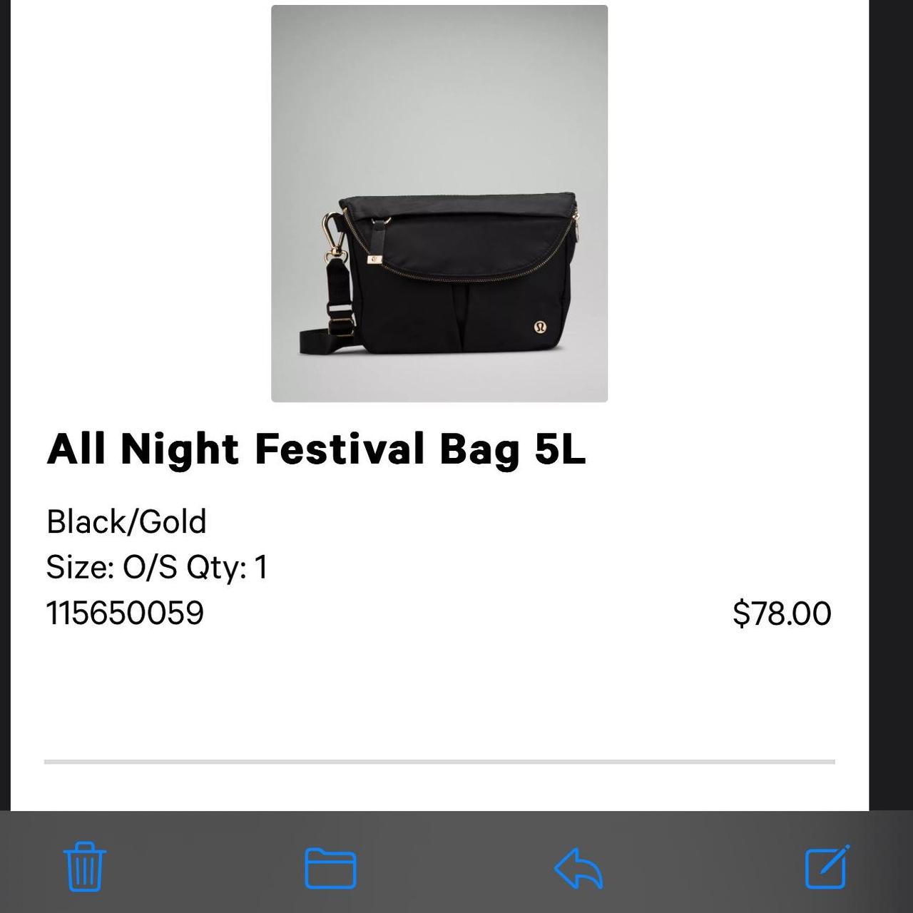 Lululemon All Night Festival Bag (All Night Black) 