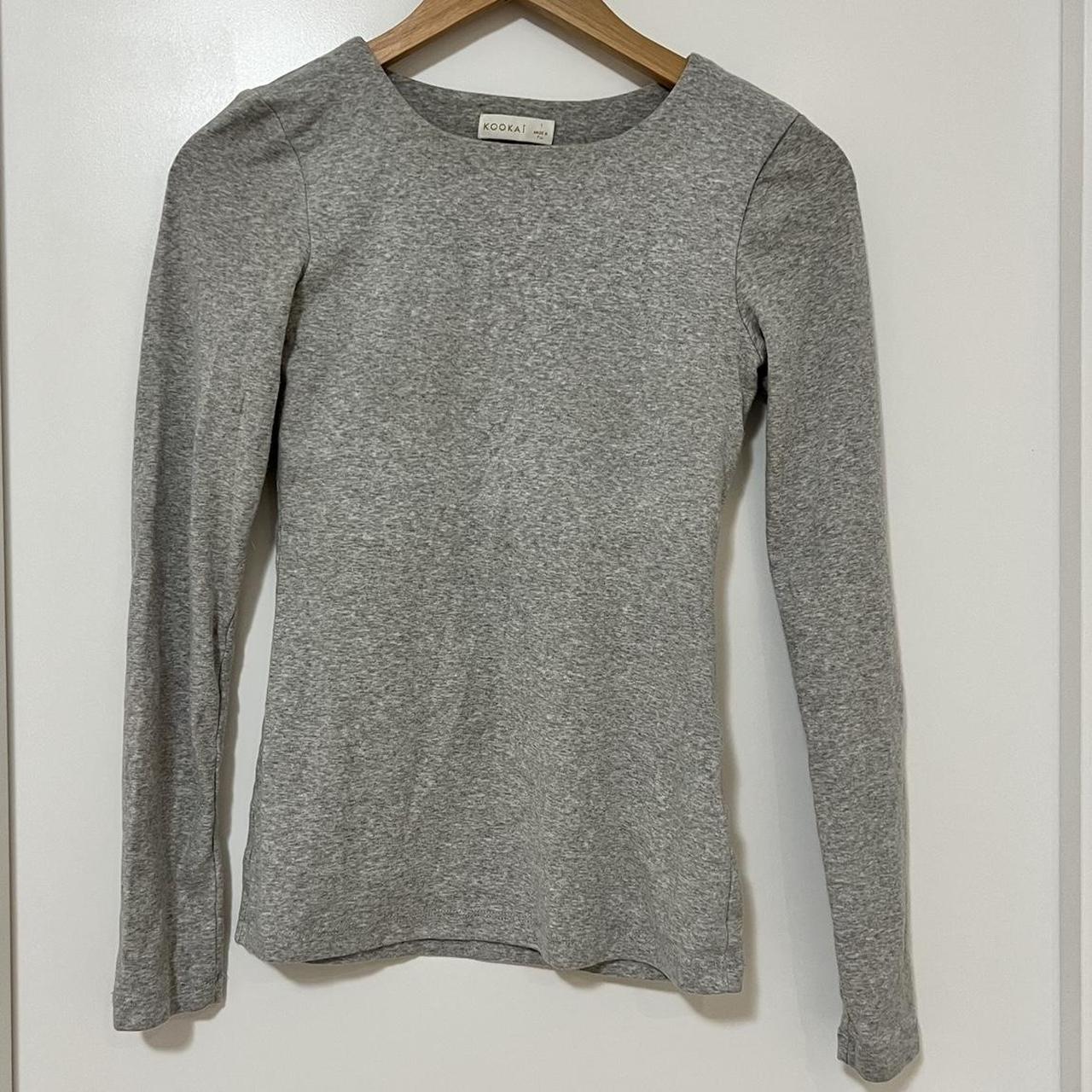 Kookai long sleeve top - size 1 - grey... - Depop