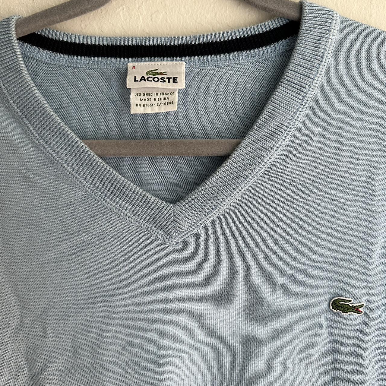 Lacoste baby blue sweater - Depop