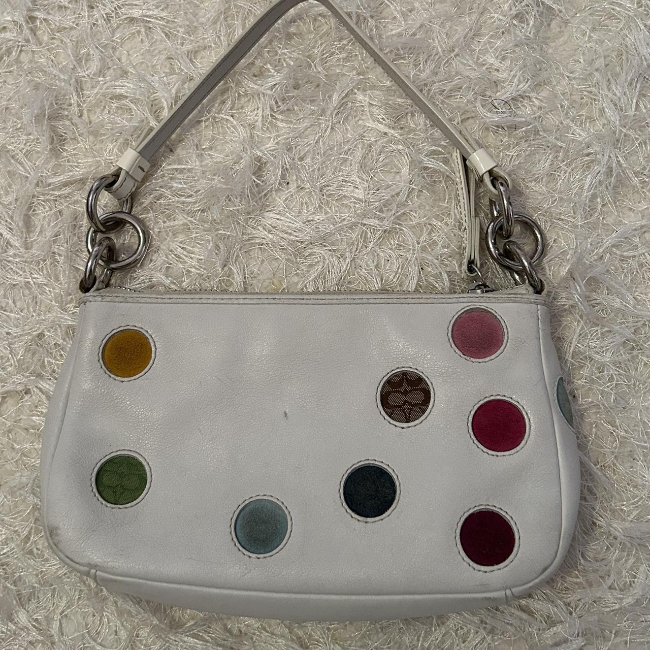 coach mini demi pouchette bag 💗🤍 very rare color - Depop