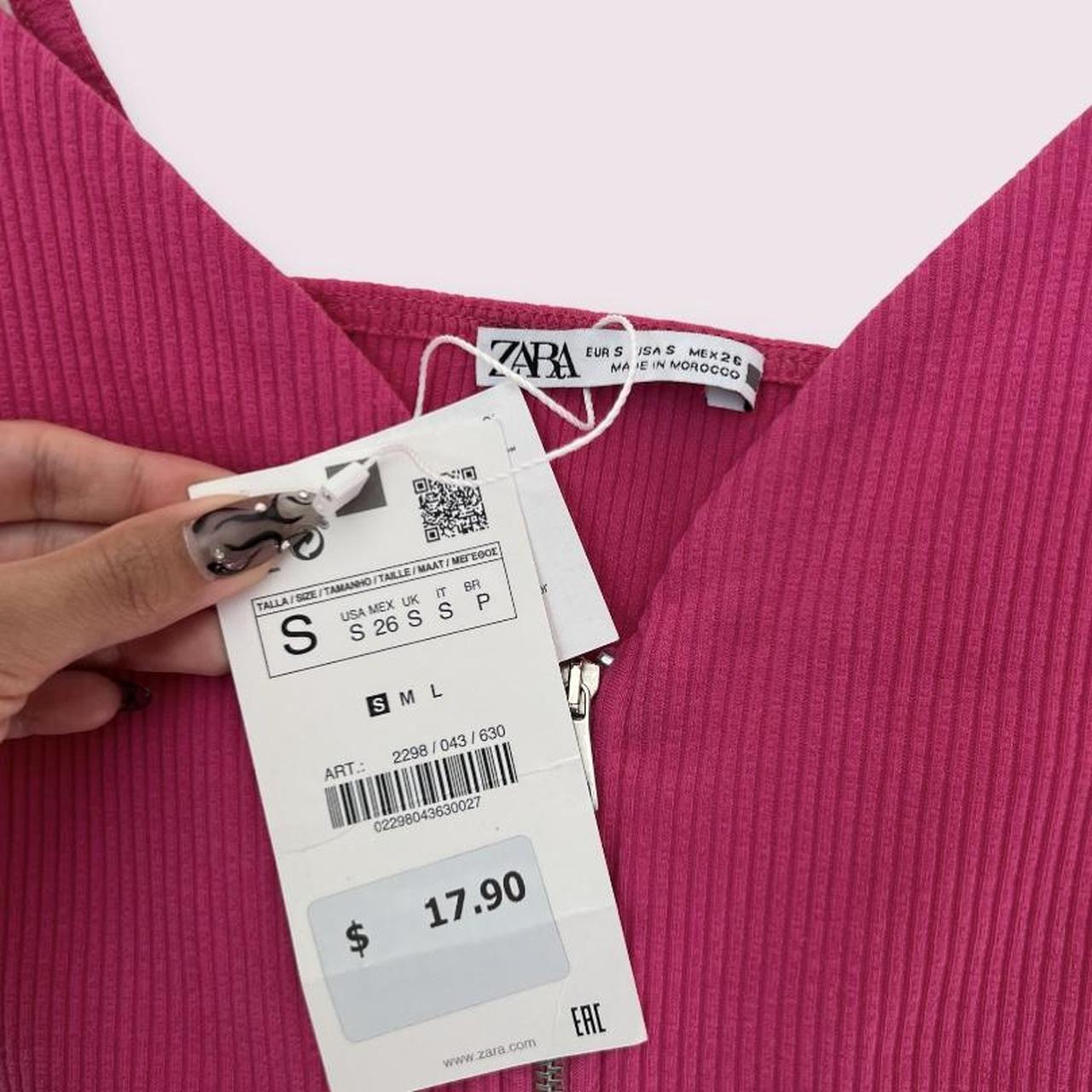 Zara Women's Pink Vest Depop