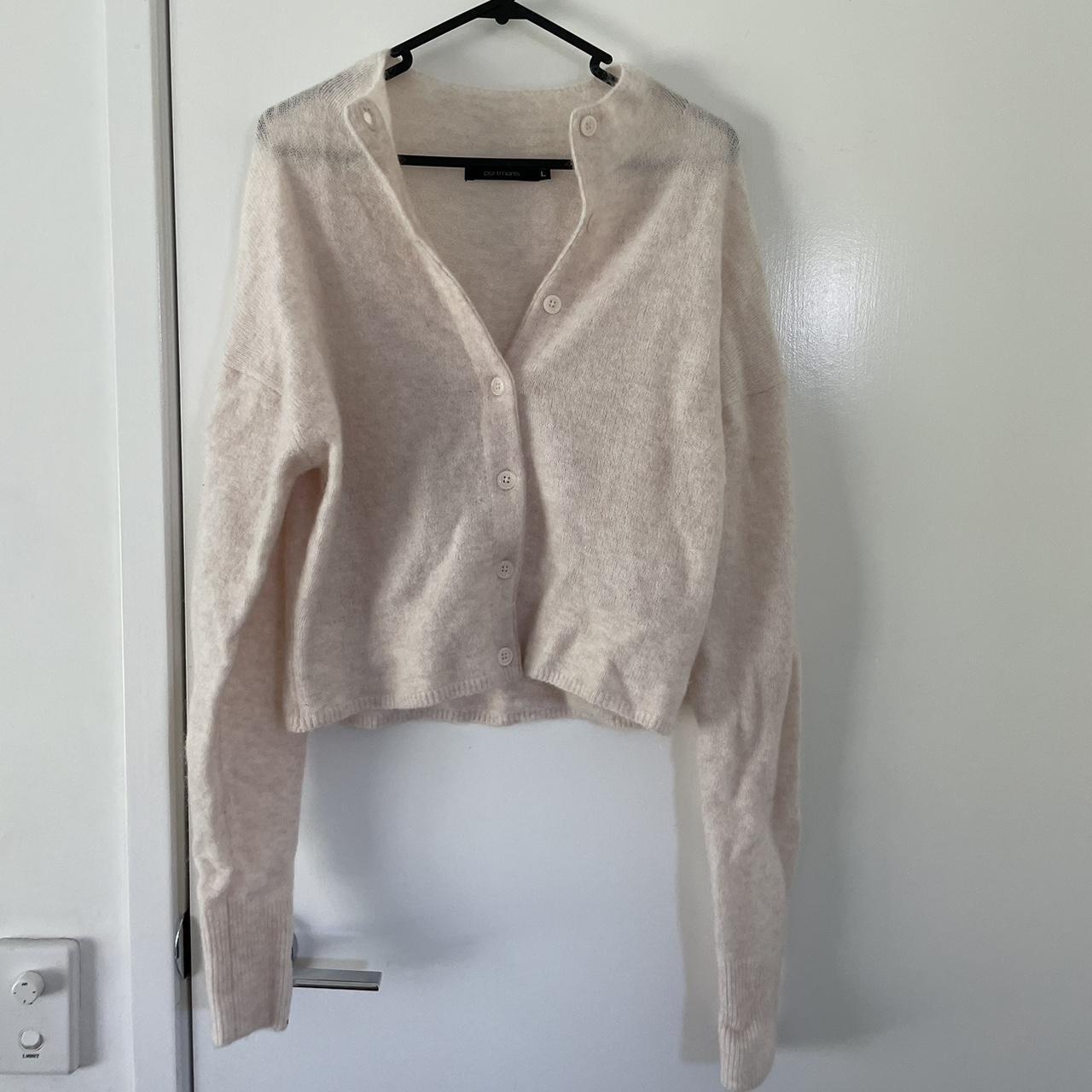 Portmans Lightweight Pastel Pink Knit Cardigan Size... - Depop