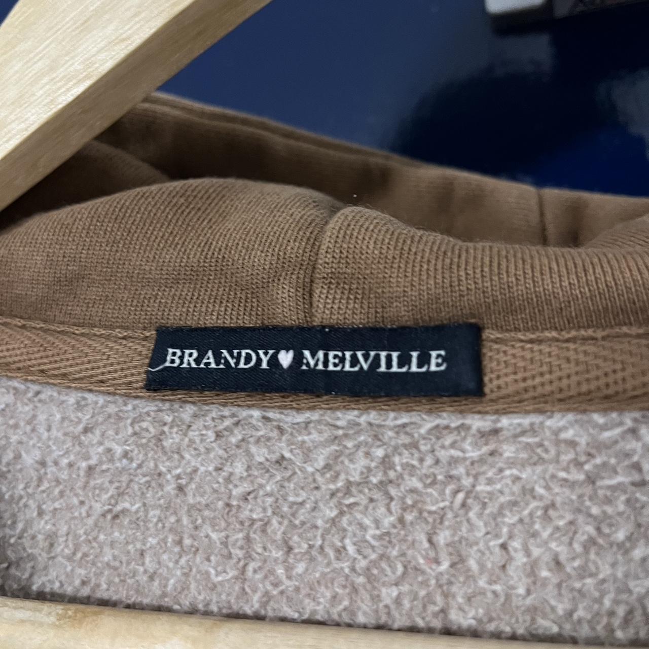 Brandy Melville Brown Zip Up Hoodie Worn but in... Depop