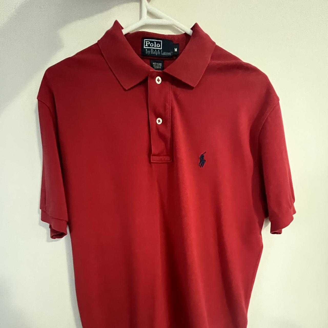 Ralph Lauren Polo T-shirt Red Size:... - Depop