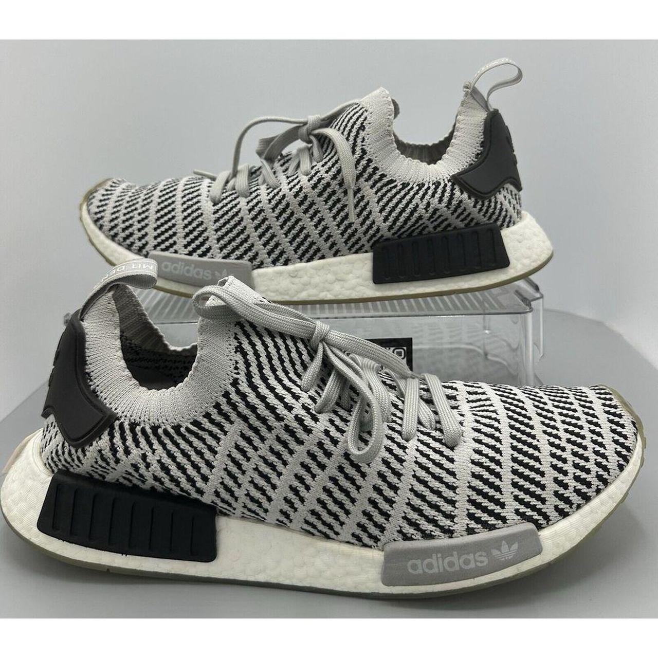 Adidas Men s NMD R1 CQ2387 Wolf Gray Black Lace Up