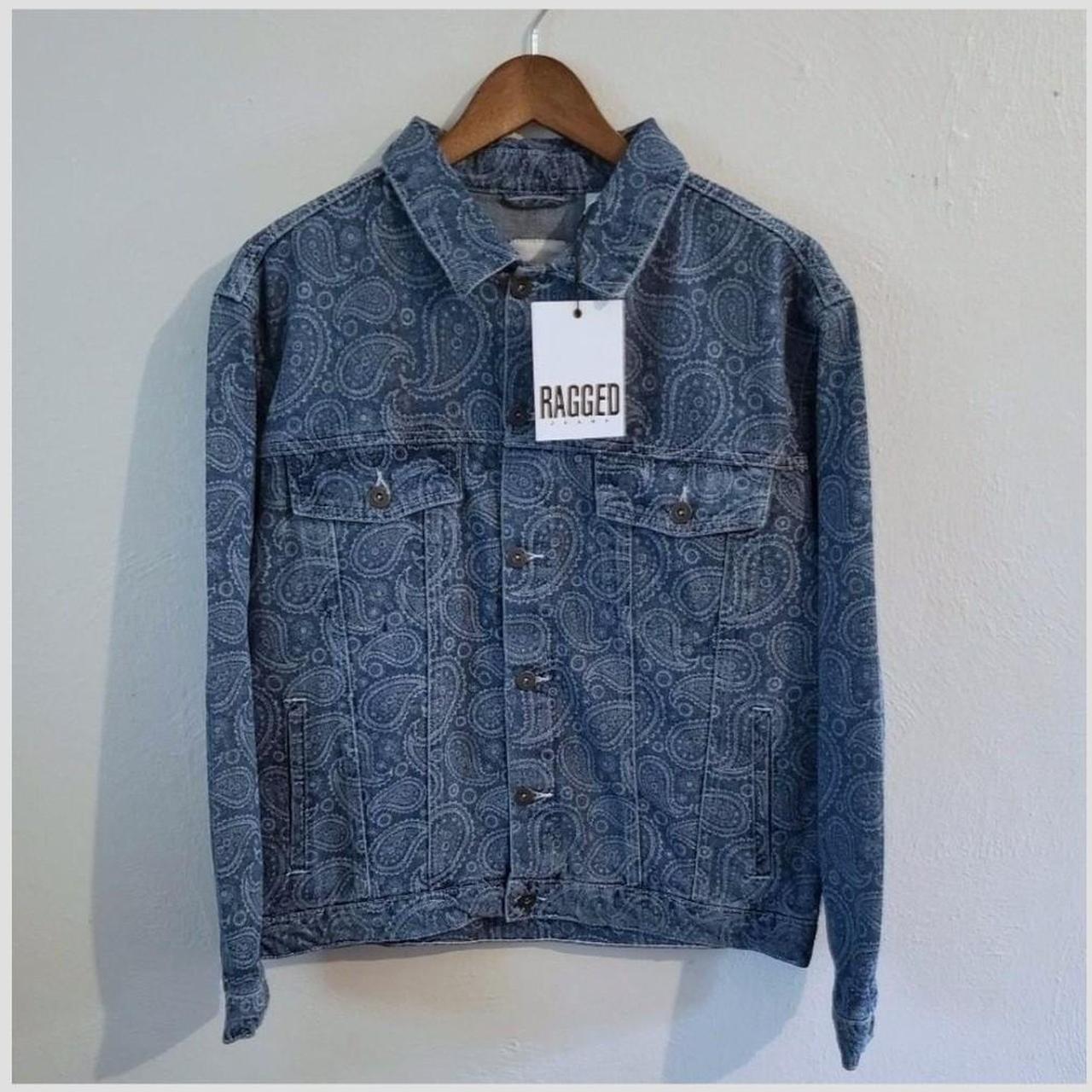 The Ragged Priest Believe outlet Paisley Print Oversized Jean Jacket Size Small