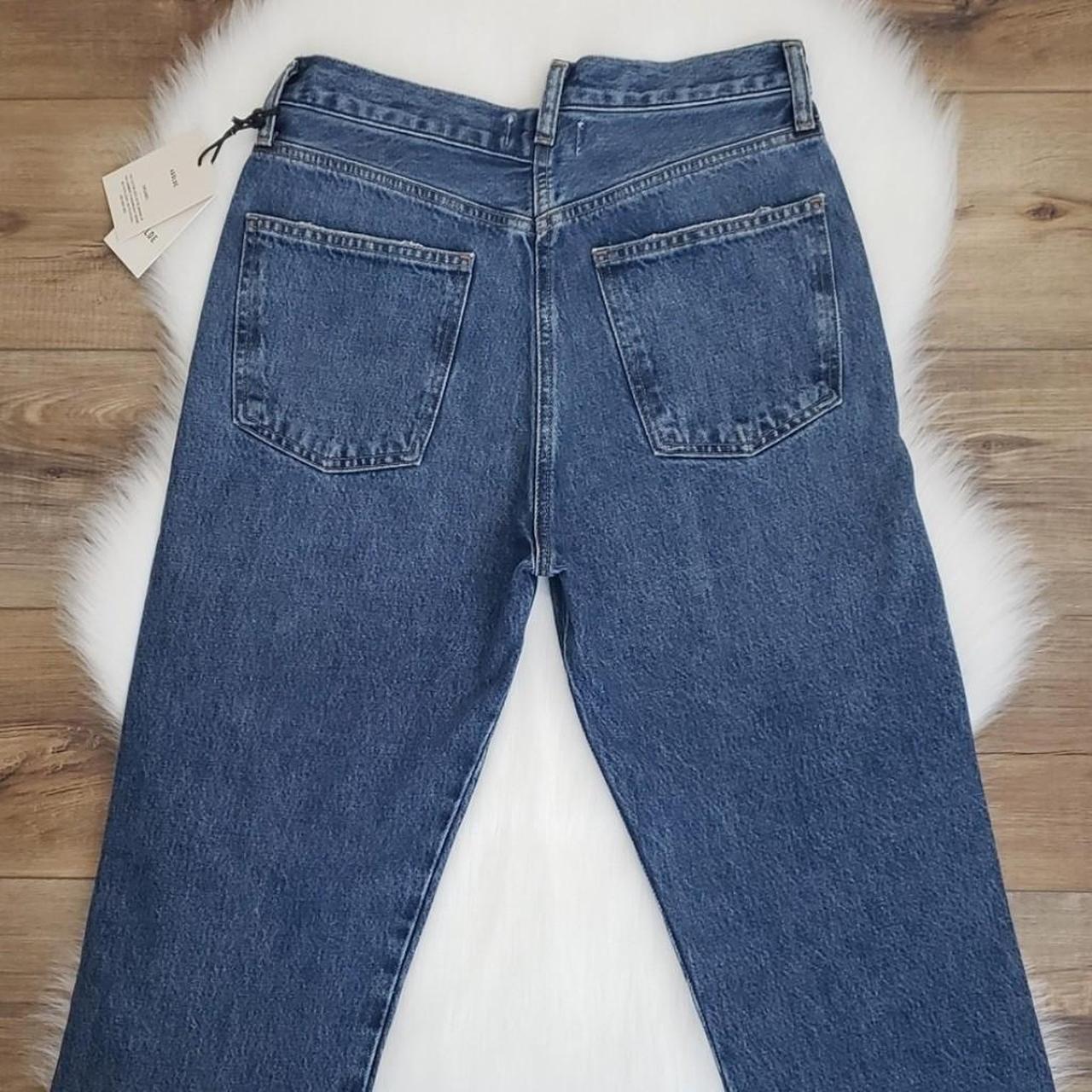 Agolde Criss Cross High Rise Straight Jeans In Depop