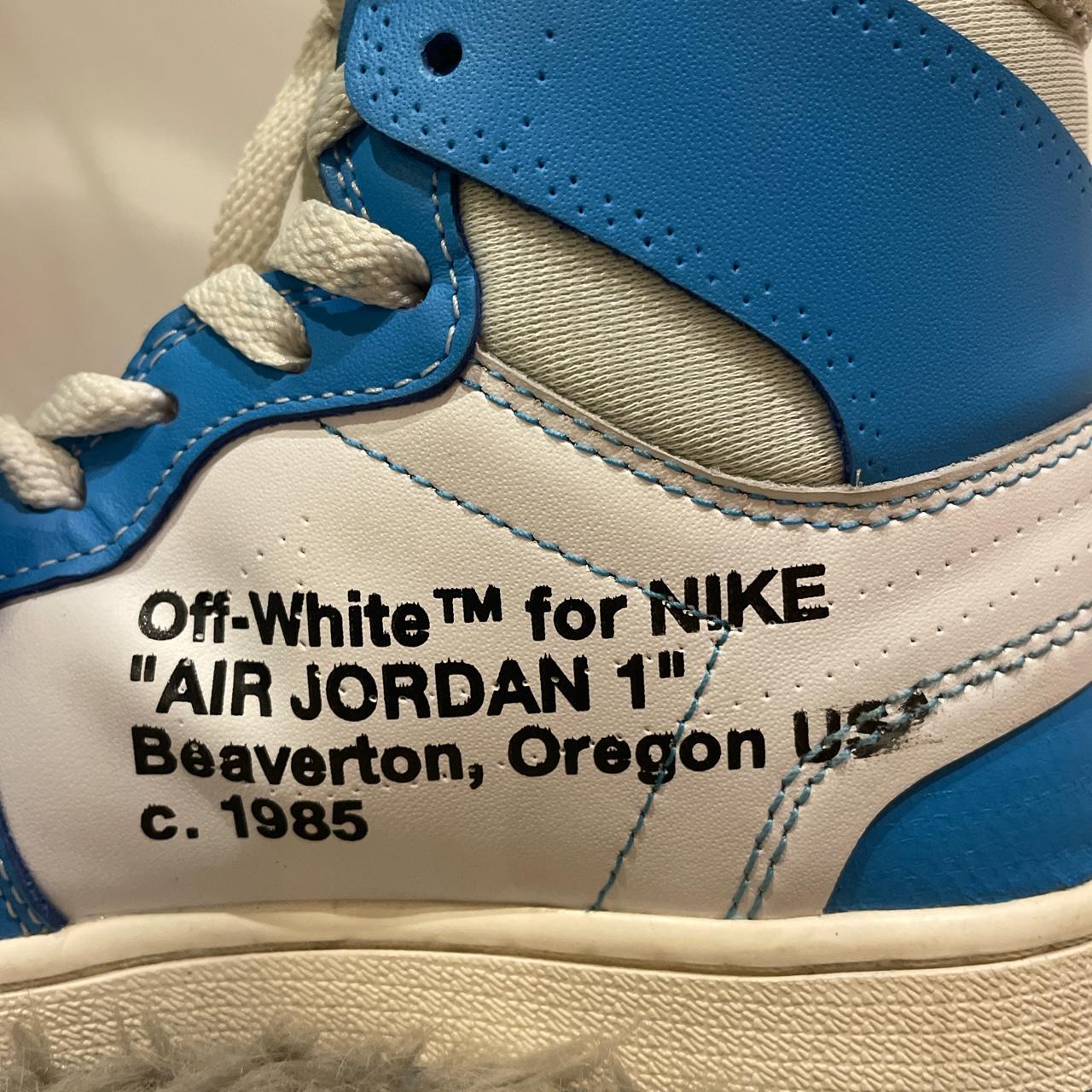 Nike x offwhite blue jordans mid Size 6. Cut the tag... - Depop