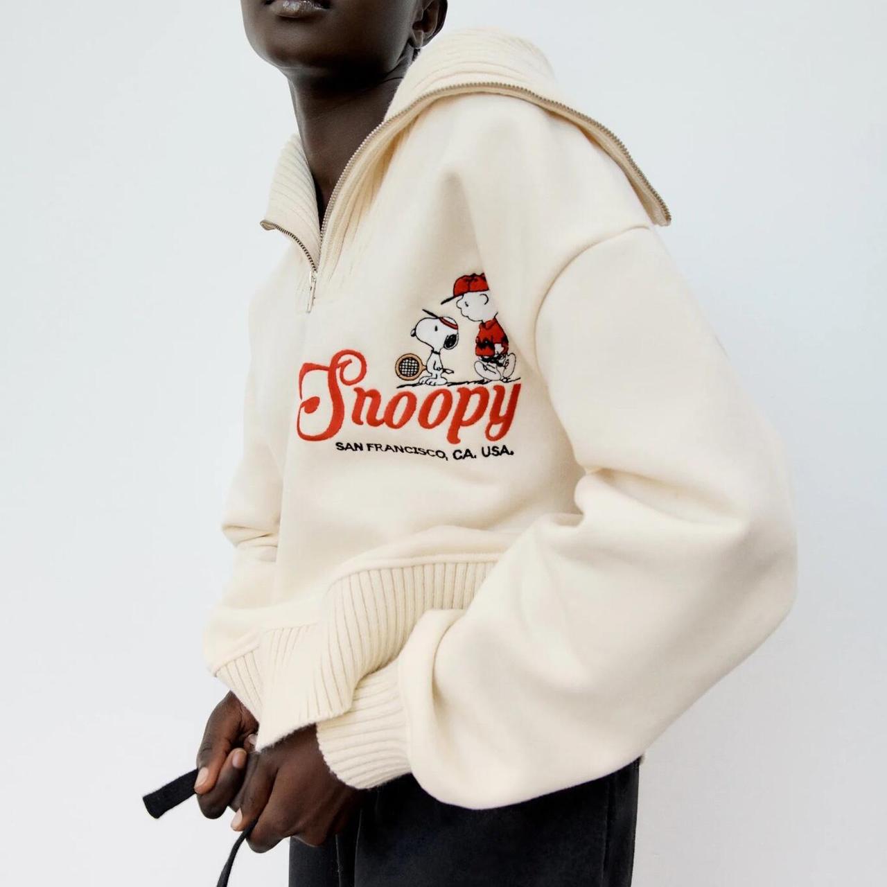 ZARA Snoopy white and red sweater bought for 100 Depop