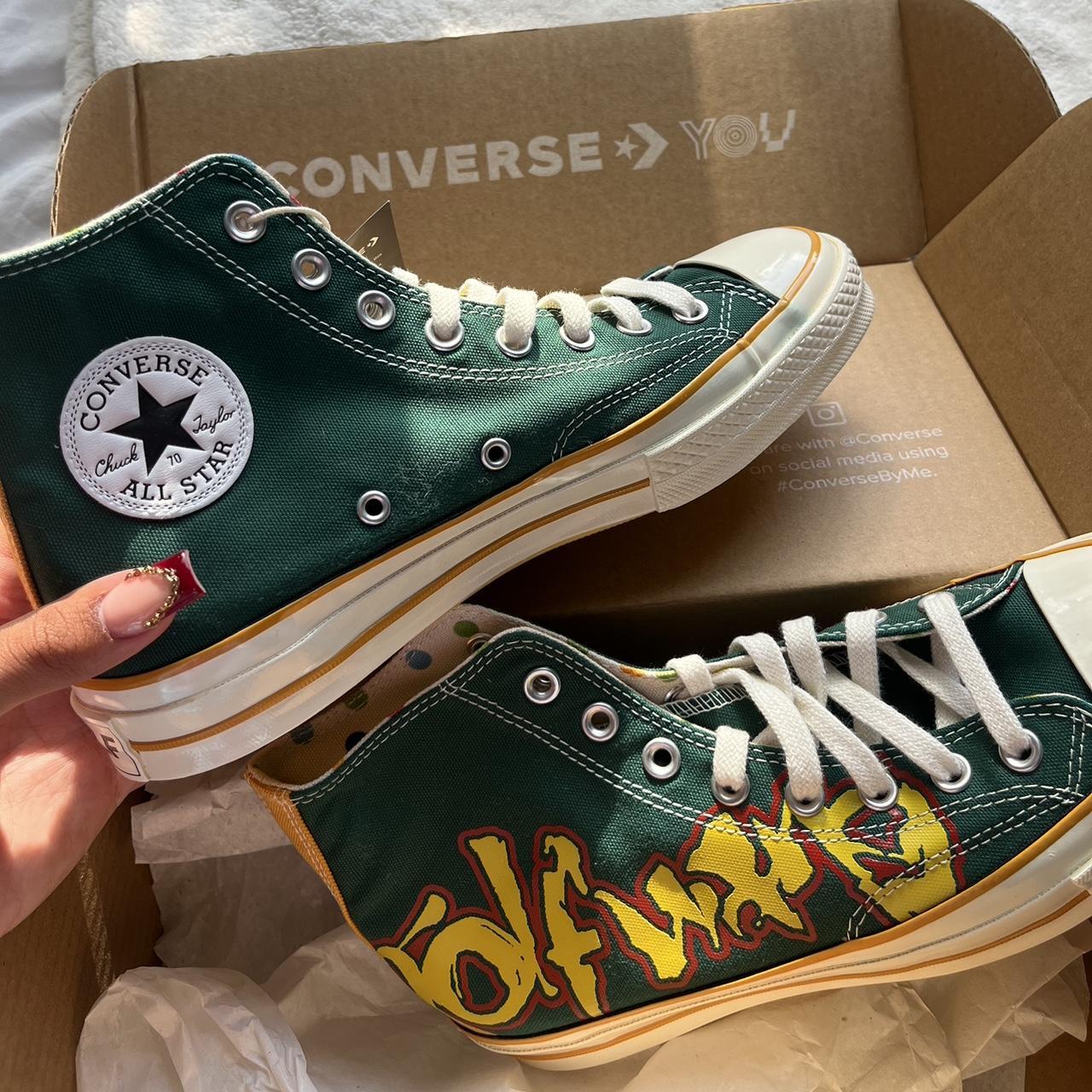 Converse green yellow best sale