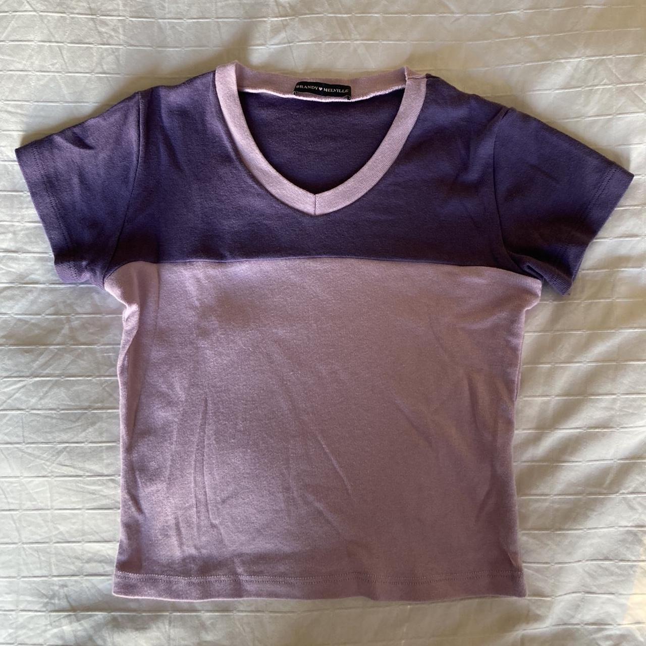 Brandy Melville Women's Purple Crop-top | Depop