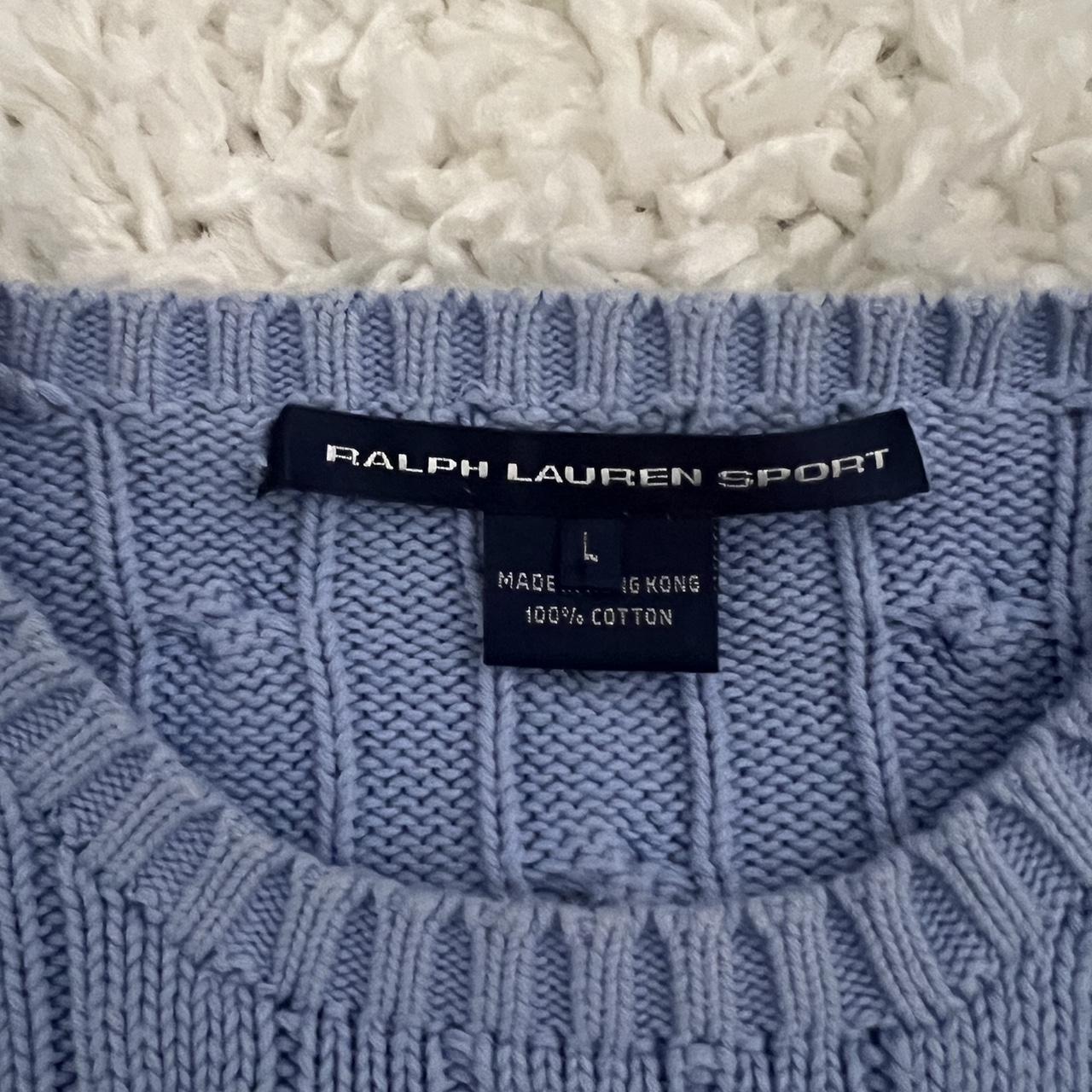 Polo Ralph Lauren Women's Blue Sweatshirt | Depop