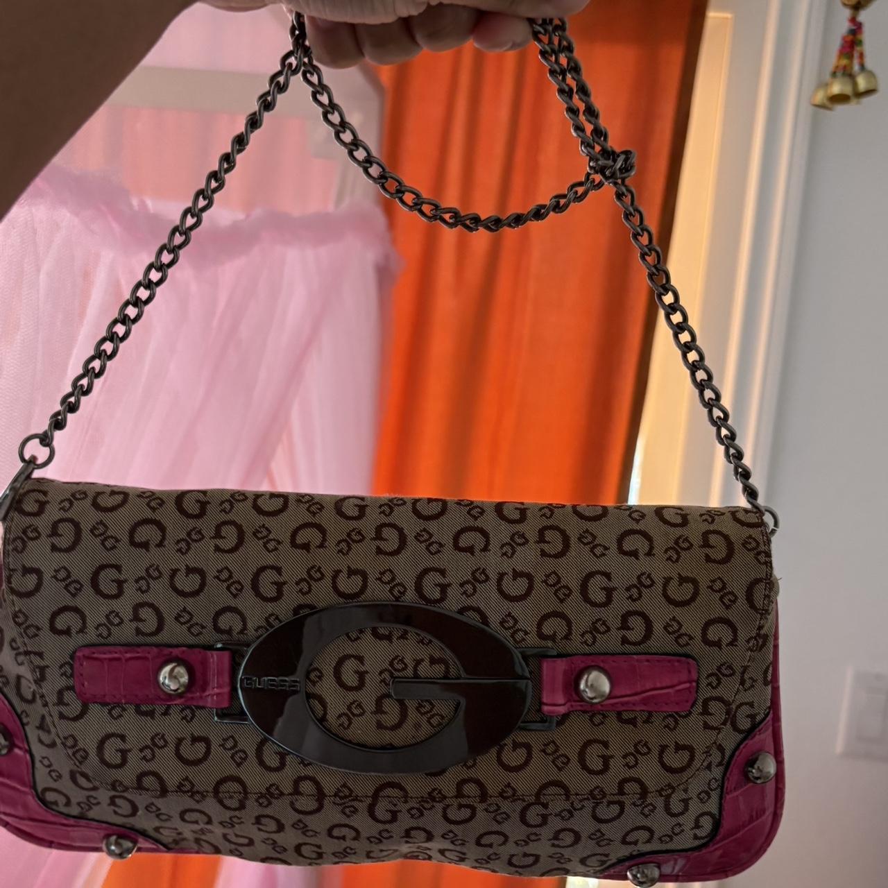 Guess Women's Shoulder bags - Brown/Pink – Vintag… - image 1