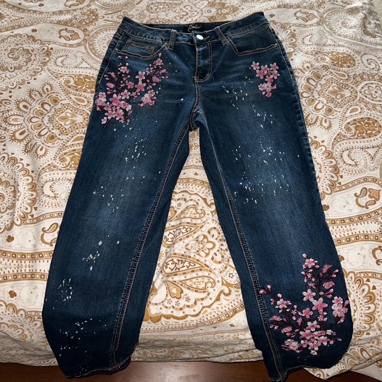 Cute cherry Blossom jeans #cherryblossom #jeans - Depop
