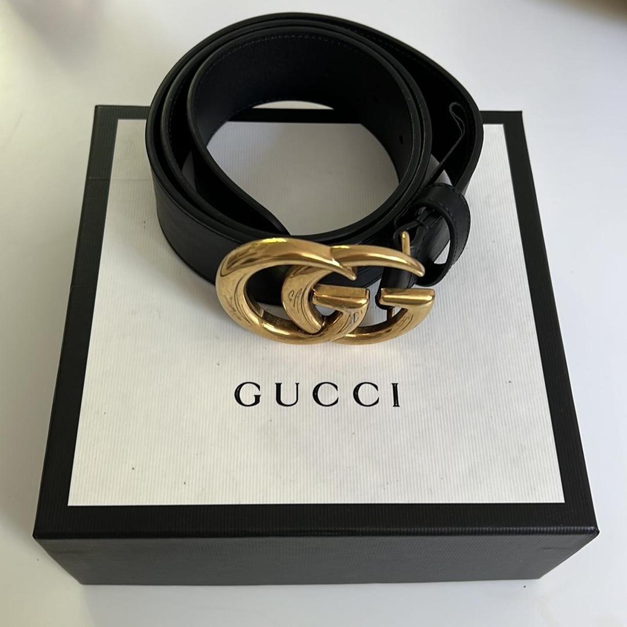 black and gold gucci belt *price negotiable* - Vinted
