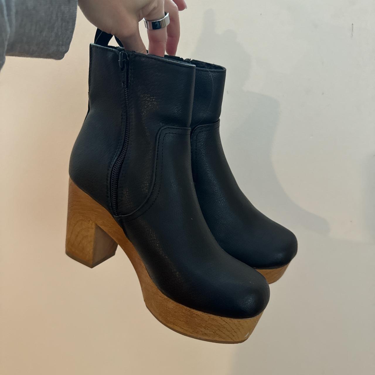 clog heel boots