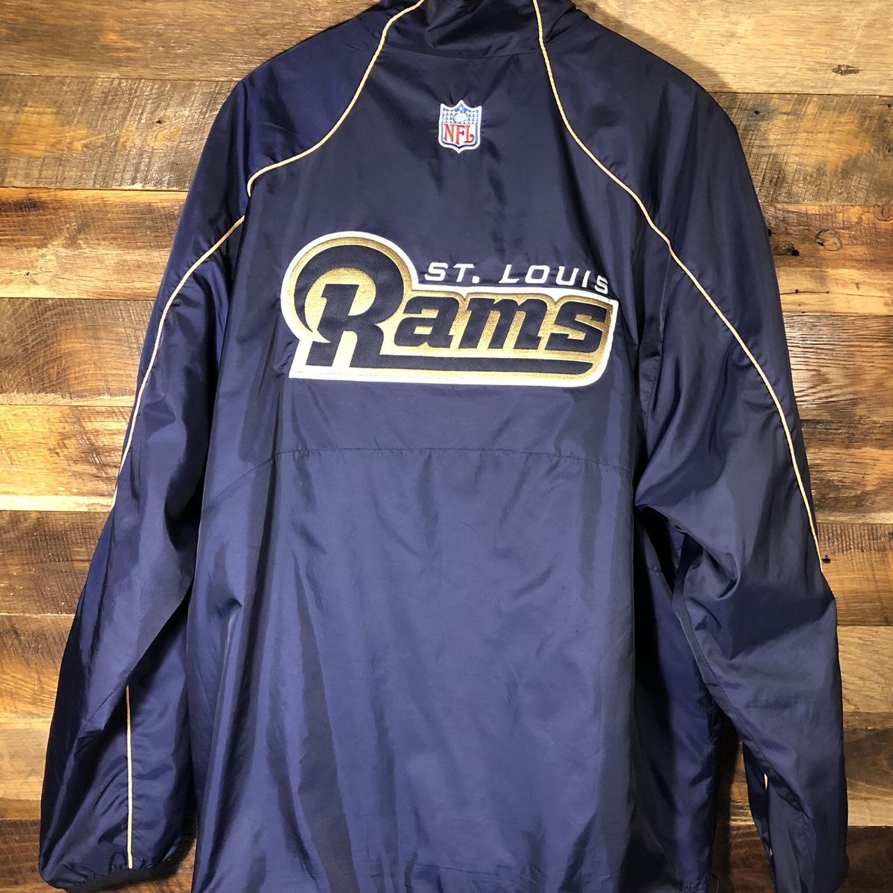 Vintage Reebok St. Louis Rams NFL Puffer Jacket - Depop