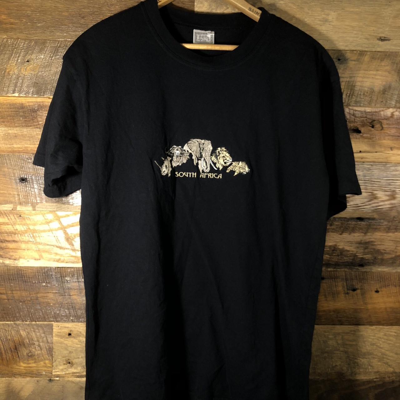 South Africa Wildlife Safari Stitched T-Shirt Size:... - Depop