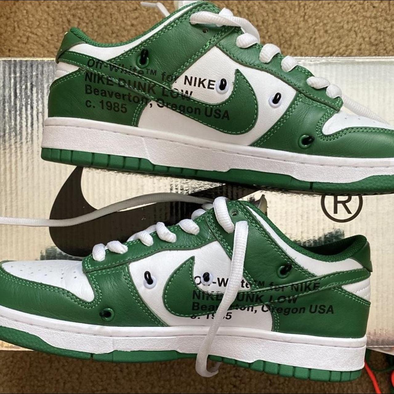 dunk low off white green