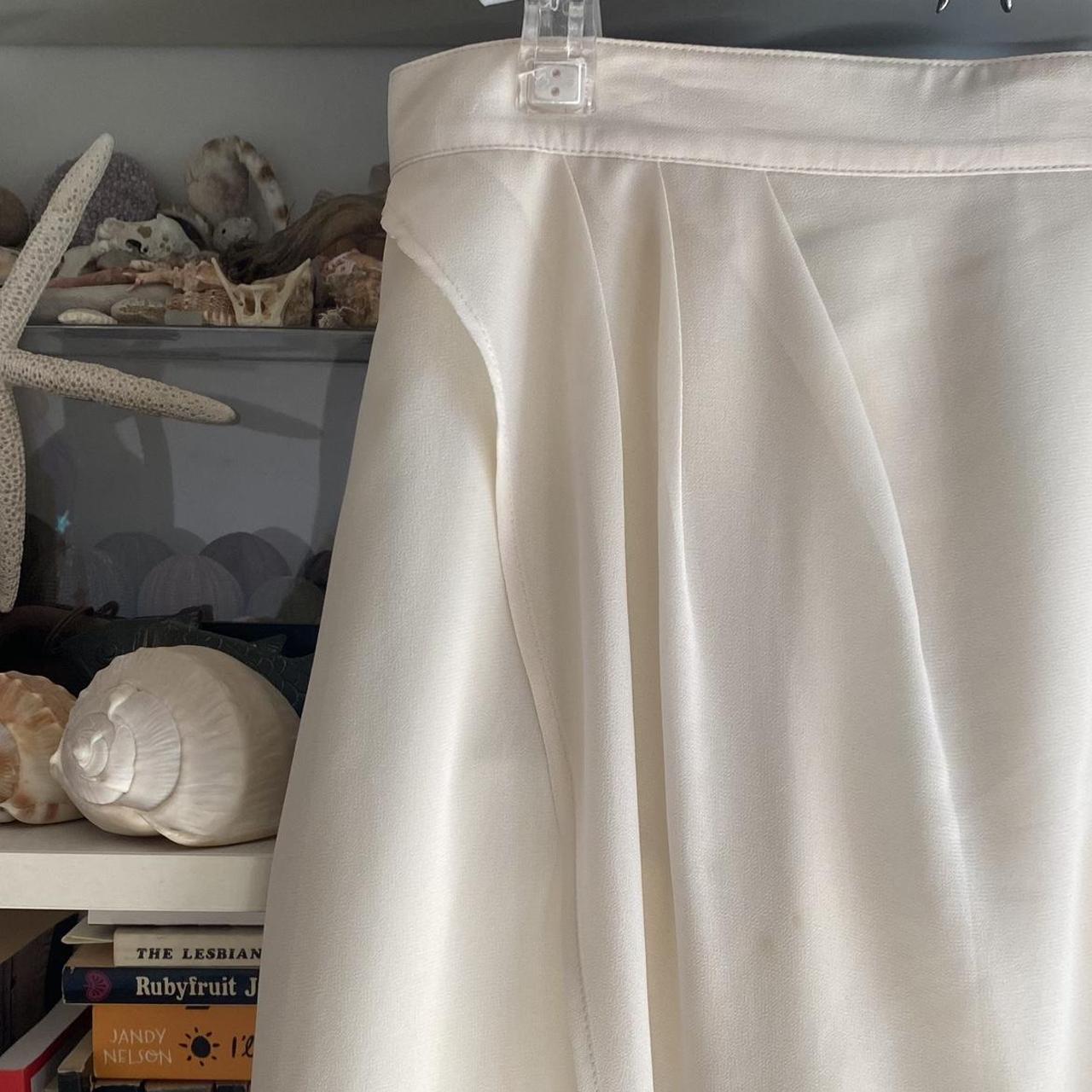 Sheer maxi skirt. Cream colour with a built in mini... - Depop