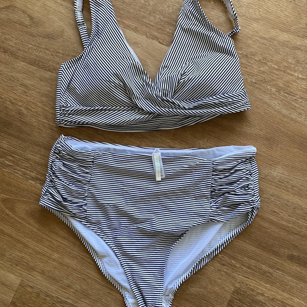 Sea Level bikini set Classic striped print Bottoms... - Depop