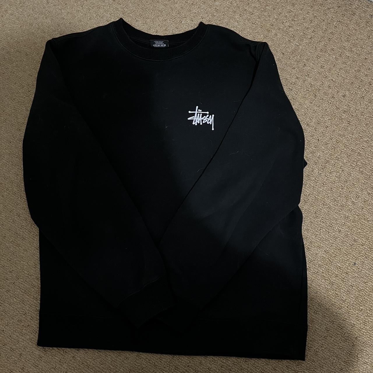 Stussy jumper size small in black only worn a few times - Depop