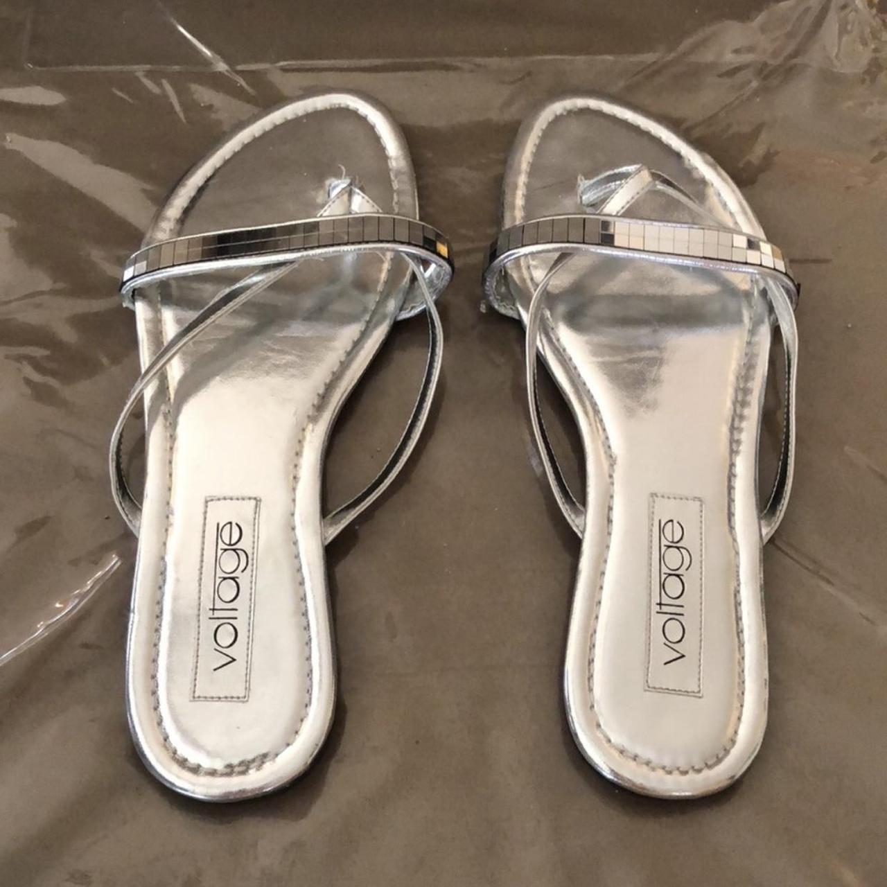 Beautiful Silver Sandals, Size 8, by