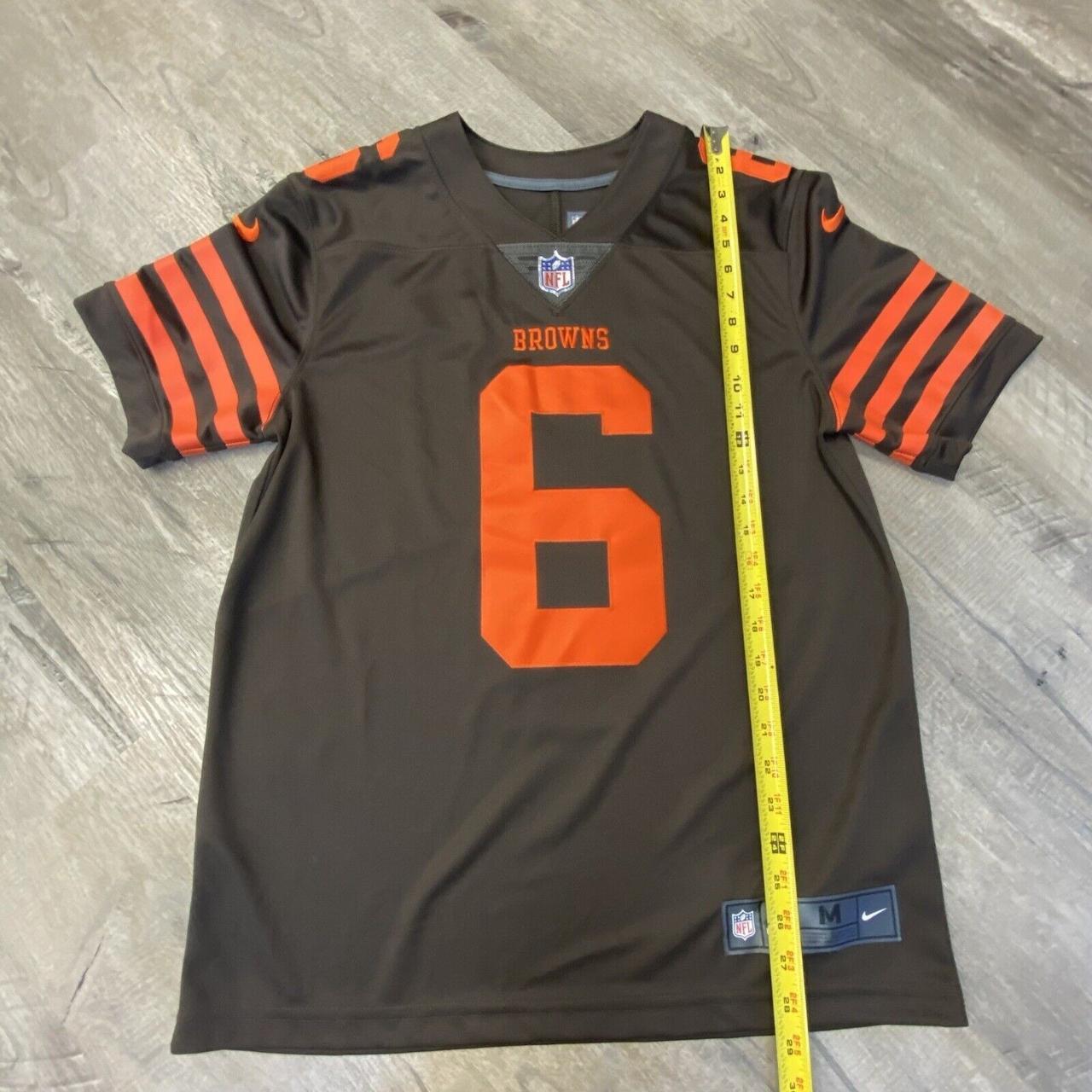 Baker mayfield Nike nfl jersey. Youth XL. Fits like - Depop