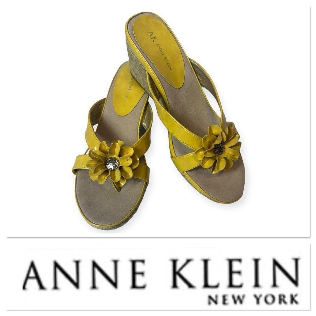 Anne Klein shoes. Style is Akpris. Yellow. Wedge