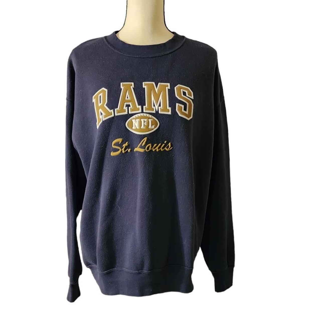 VTG St Louis Rams Sweatshirt Mens Large Blue NFL Sportswear Lee