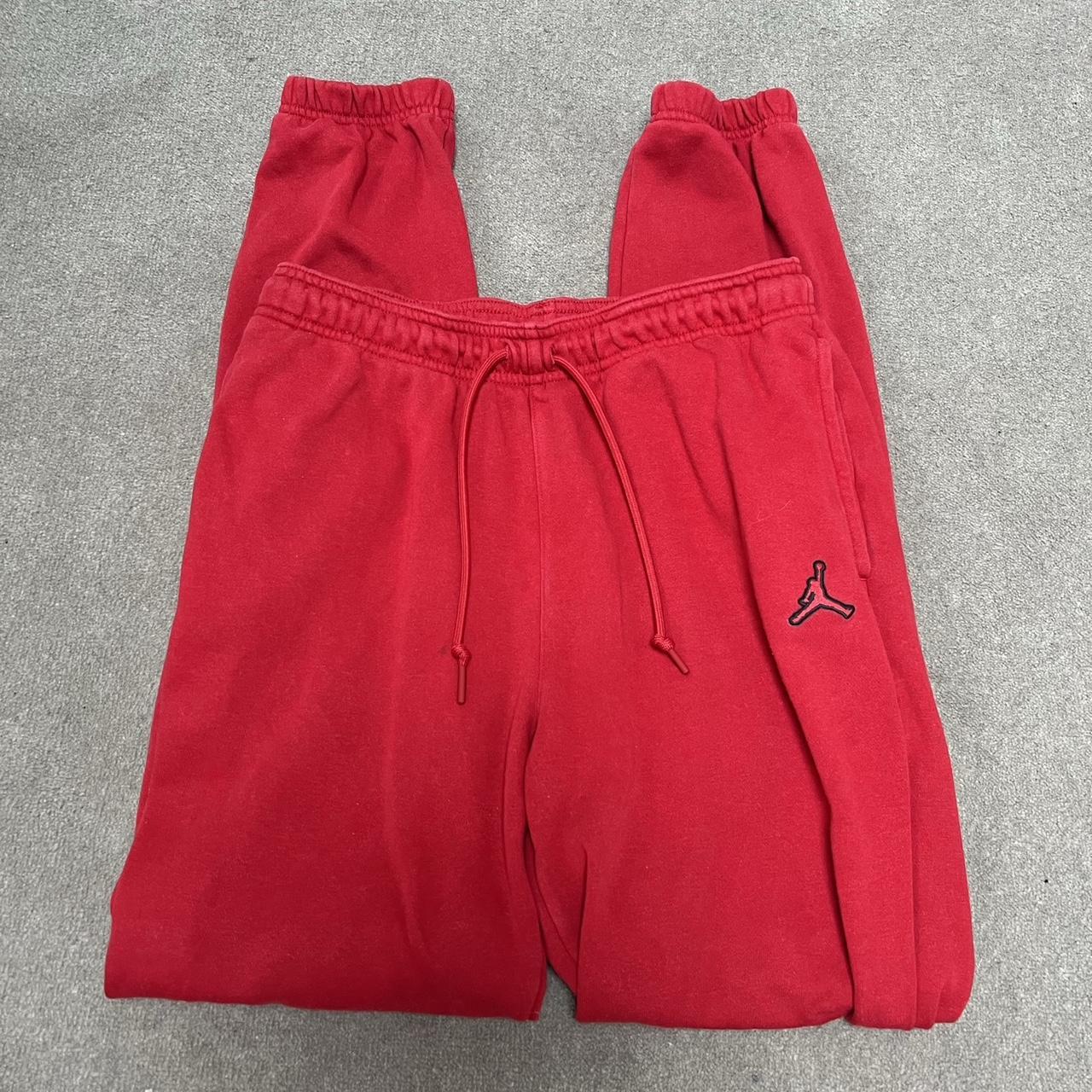 Jordan Women's Red and Black Joggerstracksuits Depop