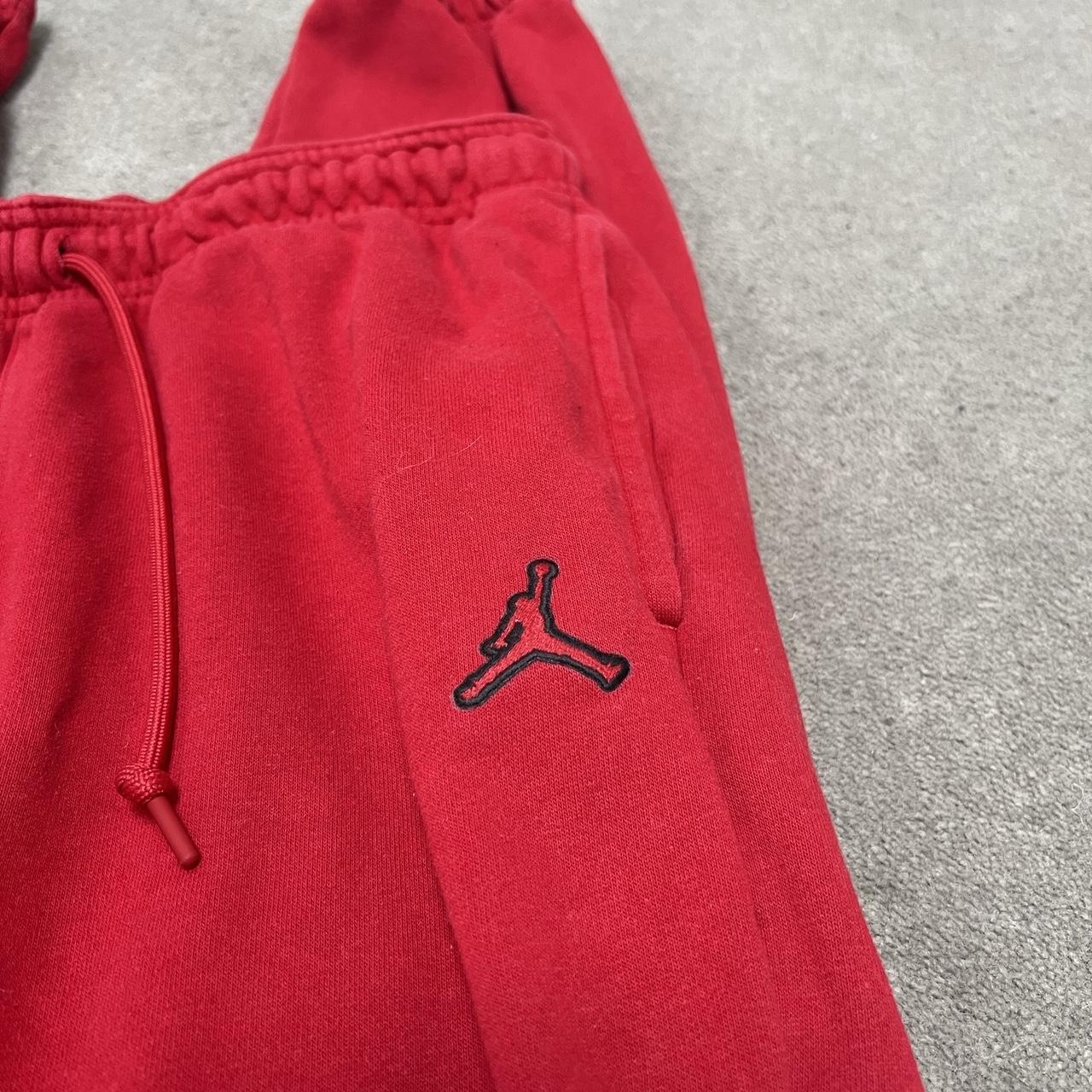 Jordan Women's Red and Black Joggerstracksuits Depop