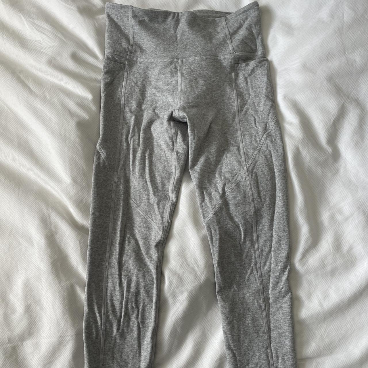 Joy Lab gray fleece lined leggings with side - Depop