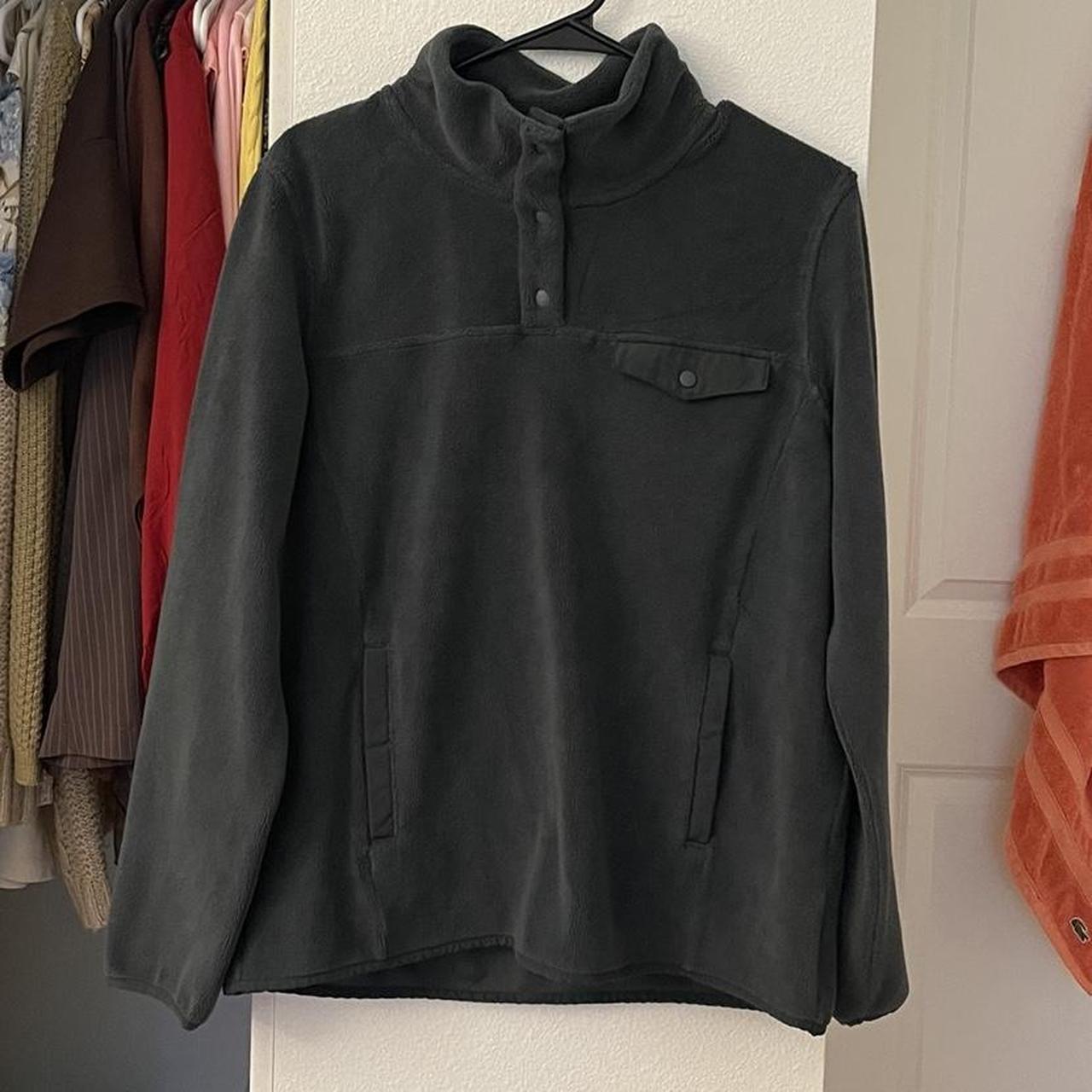 Costco quarter button ip fleece sweater Depop
