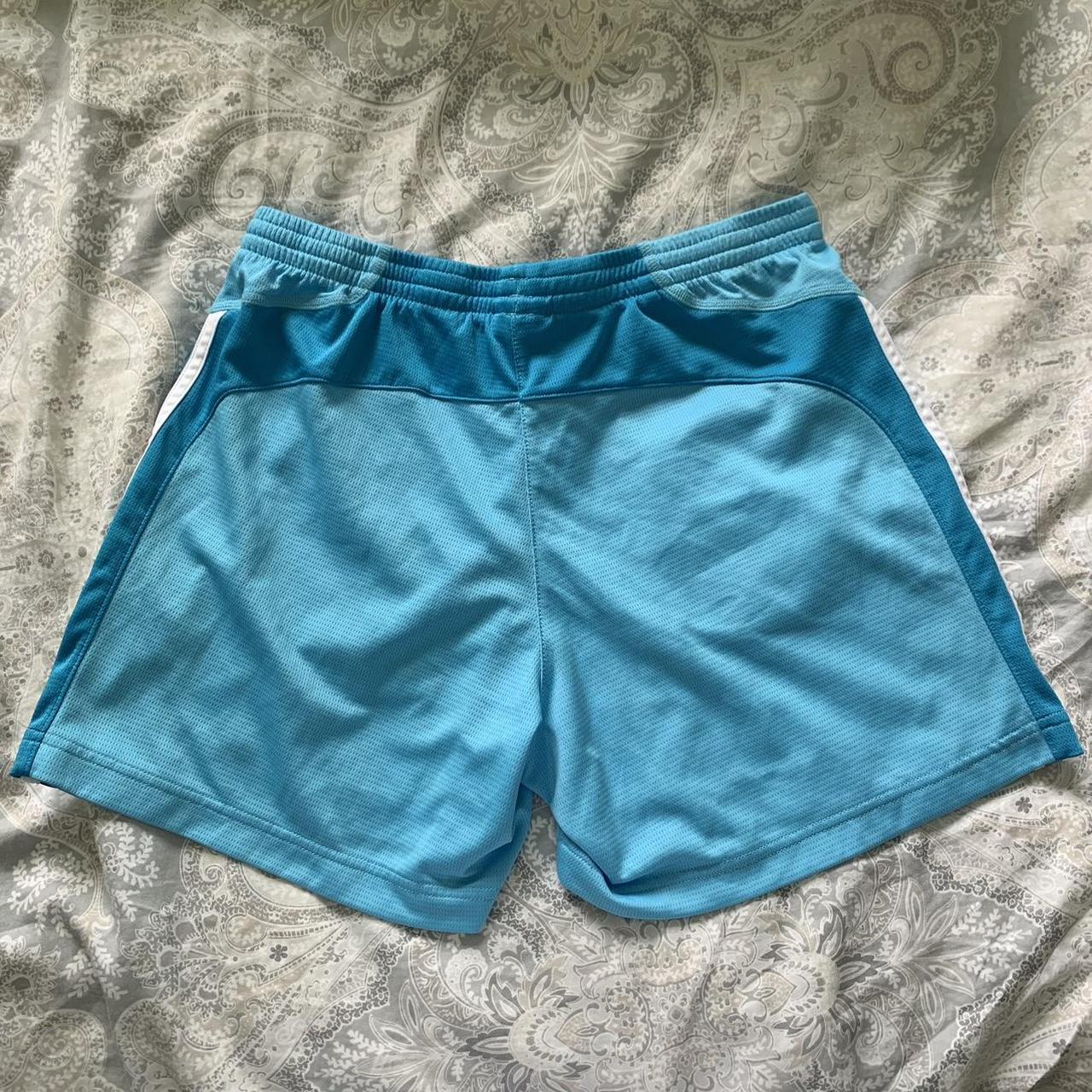 small blue adidas tennis shorts youth xl (fits like... - Depop