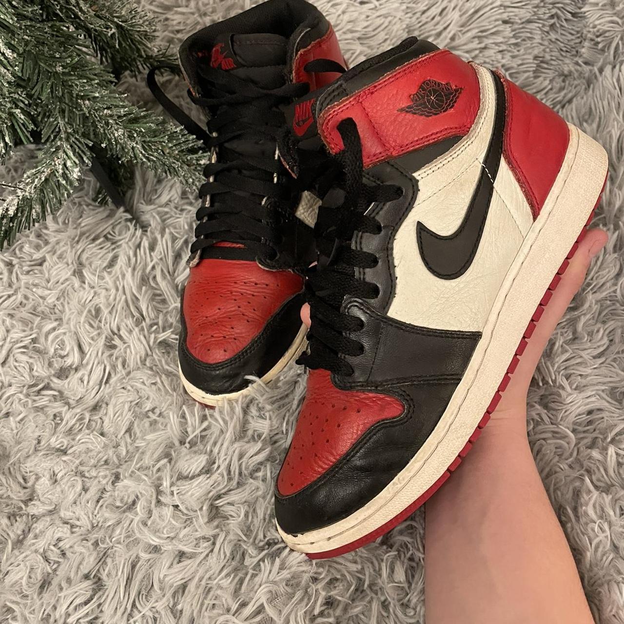 Jordan 1 bred toe Size 7 Depop