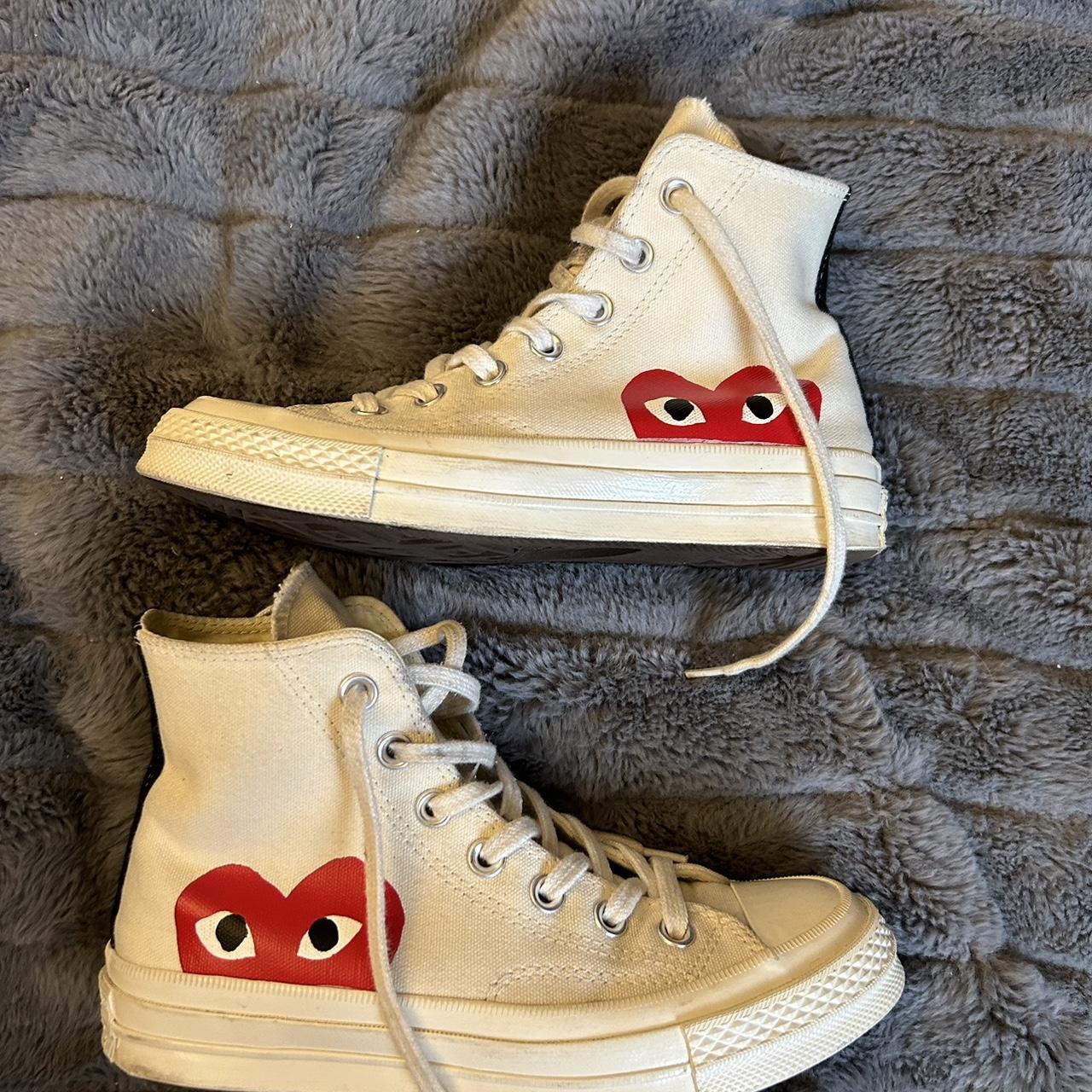 CDG converse Size 4.5 wmns 3 men’s - Depop