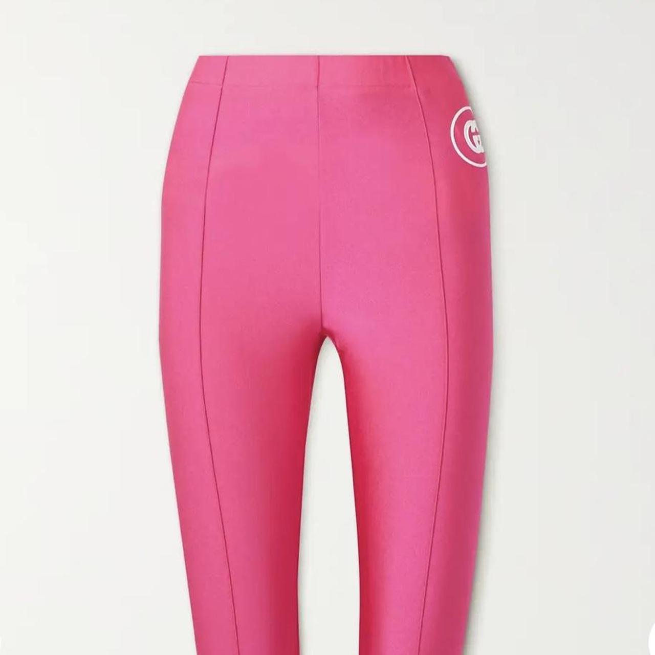 GUCCI★グッチ★素敵！Pink WEB STRIPE Skinny Legging PANTS Logo Jacquard Leggings in Pink Gucci